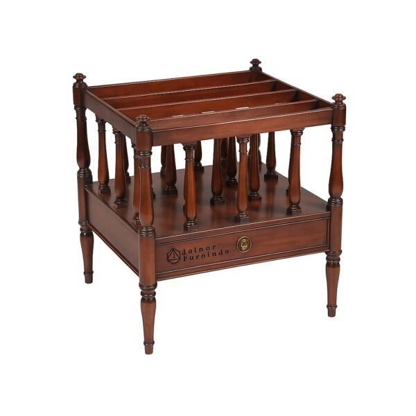 Antique handcrafted wooden Canterbury magazine rack – Indonesia furniture exporter