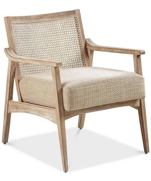 Axa rattan chair with woven rattan backrest and solid wood frame from Indonesia furniture exporter