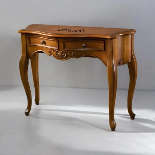 Vintage wooden table. Indonesia furniture Regency Antique Console Table - Classic Wooden Console for Hallway and Entryway