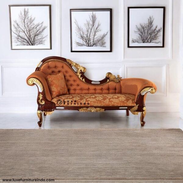 Luxury classic carved wooden sofa